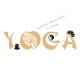 Appliqué thermocollant yoga zen pailleté