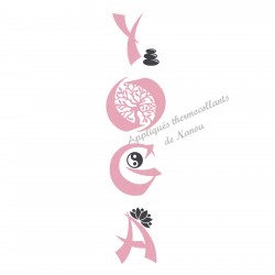 Appliqué thermocollant velours yoga zen
