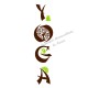 Appliqué thermocollant yoga zen velours brun