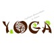 Appliqué thermocollant yoga zen velours brun
