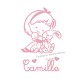 Appliqué thermocollant personnalisé fille lapin doudou velours avec prénom