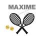 Appliqué thermocollant tennis pailleté personnaliséprénom