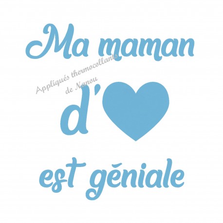 Appliqué thermocollant velours maman d'amour géniale