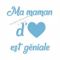 Appliqué thermocollant velours maman d'amour géniale