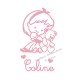 Appliqué thermocollant personnalisé fille ourson doudou velours avec prénom