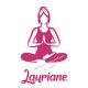 Appliqué thermocollant personnalisé yoga femme velours avec prénom