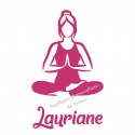 Appliqué thermocollant personnalisé yoga femme velours avec prénom