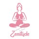 Appliqué thermocollant personnalisé femme yoga avec prénom