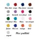 Appliqué thermocollant personnalisé message 30 caractères en flex pailleté écriture 1