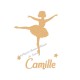 Appliqué thermocollant danseuse ballerine personnalisé en flex pailleté