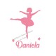 Appliqué thermocollant danseuse ballerine personnalisé en flex pailleté