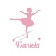 Appliqué thermocollant danse ballerine personnalisé velours