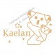 Appliqué thermocollant personnalisé koala origami en flex pailleté