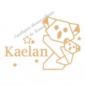 Appliqué thermocollant personnalisé koala origami en flex pailleté