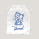 Sac pochon personnalisé bébé tigre avec prénom pailleté
