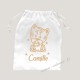 Sac pochon personnalisé bébé tigre avec prénom pailleté
