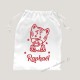Sac pochon personnalisé bébé tigre avec prénom pailleté