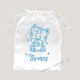 Petit sac personnalisé bébé tigre avec prénom velours pochon