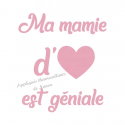 Appliqué thermocollant velours ma mamie est géniale