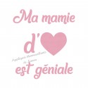 Appliqué thermocollant velours ma mamie est géniale