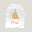 Sac pochon princesse avec prénom personnalisé