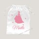 Sac pochon princesse avec prénom personnalisé