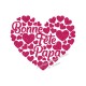 Appliqué thermocollant Bonne Fête Papa en flex pailleté