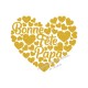 Appliqué thermocollant Bonne Fête Papa en flex pailleté