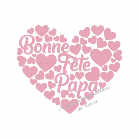 Bonne Fête Papa en flex velours appliqué thermocollant