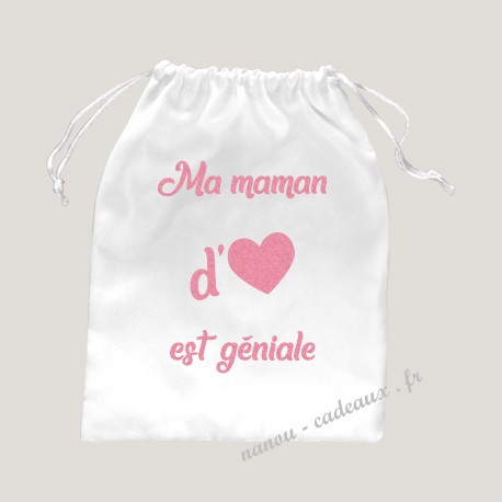 Sac pochon Ma maman d'amour est géniale