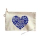 Pochette trousse Bonne Fête Maman cœur pailleté