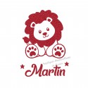 Appliqué thermocollant lion personnalisé en flex pailleté
