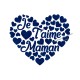 Appliqué thermocollant Je T'aime maman en flex pailleté