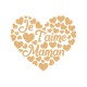 Appliqué thermocollant Je T'aime maman en flex pailleté