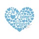 Cœur Je T'aime Papa en flex velours appliqué thermocollant