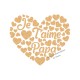 Appliqué thermocollant Je T'aime maman en flex pailleté