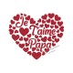 Appliqué thermocollant Je T'aime maman en flex pailleté