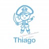 Prénom et pirate personnalisé thermocollant velours patch