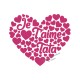Cœur Je T'aime Tata en flex velours appliqué thermocollant