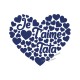 Cœur Je T'aime Tata en flex velours appliqué thermocollant