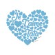 Cœur Je T'aime Tata en flex velours appliqué thermocollant