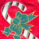 Chaussette botte noël sucre d'orge avec prénom personnalisé velours ou pailleté