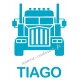 Camion truck et prénom personnalisé thermocollant pailleté patch