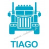 Camion truck et prénom personnalisé thermocollant pailleté patch
