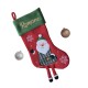 Botte chaussette père Noël brodé personnalisé avec prénom
