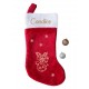 Botte chaussette de Noël boule personnalisé avec prénom