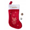 Botte chaussette de Noël boule personnalisé avec prénom