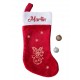 Botte chaussette de Noël boule personnalisé avec prénom