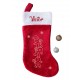 Botte chaussette de Noël bonhomme sucre d'orge avec prénom personnalisé