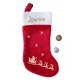 Botte chaussette de Noël personnalisé traîneau père Noël renne avec prénom